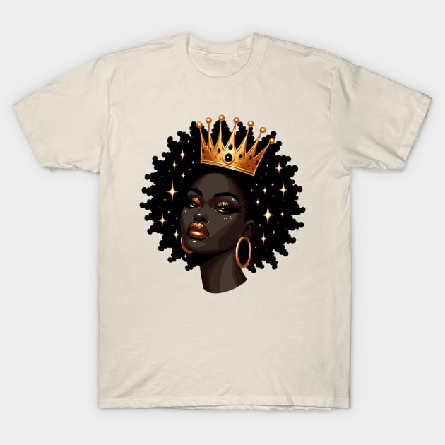African Queen Crown T-Shirt by Graceful Designs